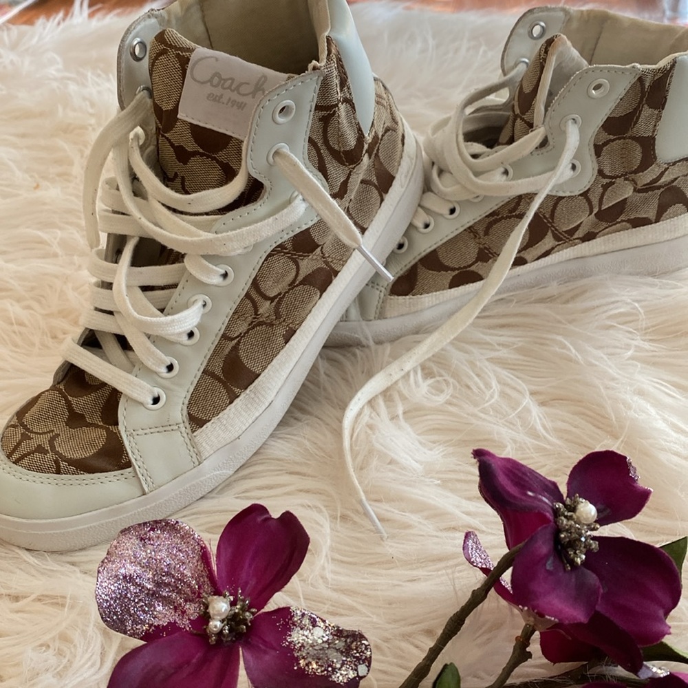 COACH est.1941 canvas/leather ankle shoes